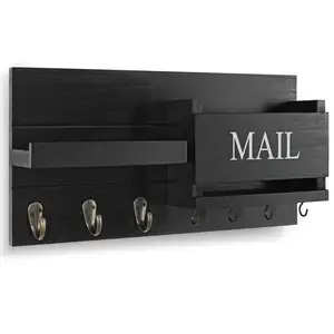 壁挂式钥匙扣的邮件收纳器-带搁板的钥匙扣包括信条和挂钩