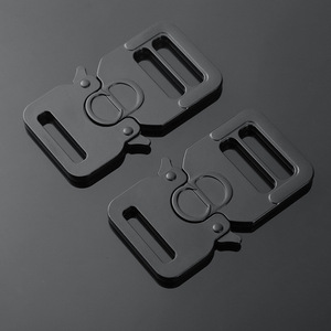 Metal Side Release Buckles Black Durable For Bags Backpack Adjustable <b>Webbing</b> Flat Buckle Hardware Accessories - Product Image 1