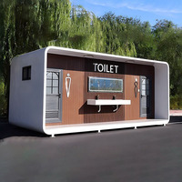 Toilettes portables de luxe en acier, style conteneur, durables. Toilette portable de luxe haut de gamme pour l'extérieur