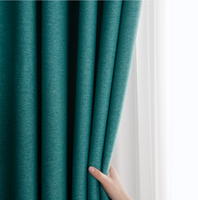 Nouvelle Arrivée Rideaux Occultants 100% Polyester Effet Lin Prêts à Poser Double Face pour la Maison Vente en Gros