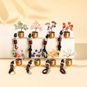 जेड रत्न थोक मिश्र धातु फैशन कार की चेन फांसी प्राकृतिक सिट्रीन एगेट कॉर्नुकोपिया मनी ट्री आकर्षण पेंडेंट - Product Image 5