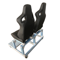 Simulateur de jeu VR mobile en profilé aluminium, simulateur de conduite DIY, cockpit de course double siège avec soudure de découpe de roues