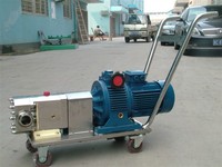 Pompe rotative de rotor de lobe sanitaire à haute viscosité d'acier inoxydable de machine mobile à haute pression