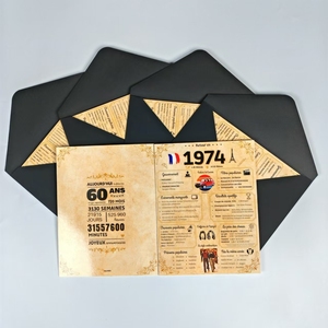 Cartes d'anniversaire en carton laminé imprimées en offset sur mesure, directement de l'usine, accompagnement de cadeaux d'anniversaire - Product Image 6