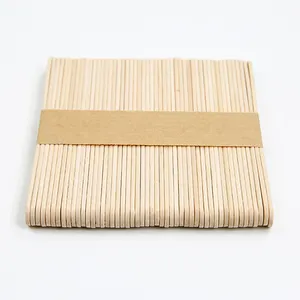 Wholesales 114*10*2 Wooden Ice Lolly Pop Sticks Wooden Ice Cream Stick