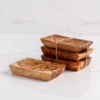 ArtisRaw Meilleures ventes Porte-savon rectangulaire artisanal en bois sculpté, imitation antique vintage, style méditerranéen