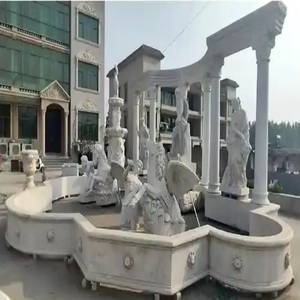 Escultura de mármol personalizada de la fuente de Trevi <span class=keywords><strong>Di</strong></span> escultura de piedra famosa de la plaza grande para el paisaje al aire libre - Product Image 3