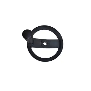 접이식 손잡이 나일론 선반 공작 기계 핸드 휠이있는 플라스틱 블랙 더블 스포크 핸드 휠