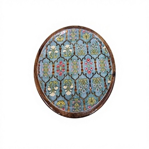 Plateau Minakari en bois peint à la main, élégant, de qualité supérieure, écologique et luxueux, pour hôtels, restaurants, cafés, services de traiteur et repas. - Product Image 1