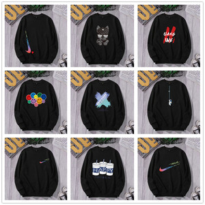 <span class=keywords><strong>Pull</strong></span> en molleton à col rond pour homme, nouvelle collection automne-hiver, en coton, coupe ample, grande taille, anti-plis, doublé - Product Image 3