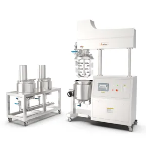 Vacuum Homogenizer Mixer Emulsifier 200 Liter with Double Jacket and Water and Oil Phase Pots