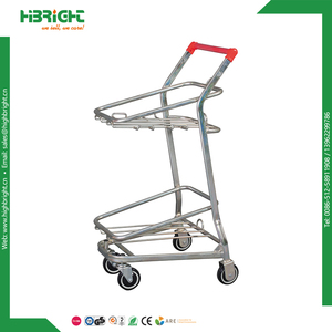 Carrito de Compras de Supermercado de Alta Capacidad, de Malla Plástica, con Logotipo Personalizado, Duradero y Conveniente, Movimiento Suave, Premium, con Ruedas de EVA de 4'' - Product Image 4