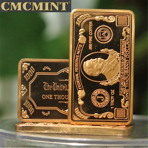 سبيكة نحاس أمريكية عيار 999 بوزن 1 أونصة على شكل ورقة نقدية بقيمة 1000 دولار أمريكي B45 - Product Image 4