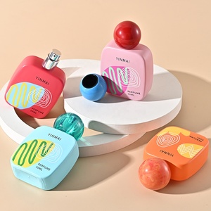 特注ラベルロゴカスタムカラフル50ml香水スプレー高級空ガラスオレンジパルファムボトル50mlボールふた付き - Product Image 2