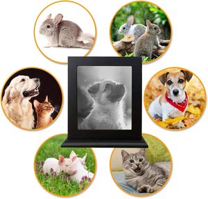 Pet Wood Memorial <strong>Urn</strong> for Ashes Photo Frame Keepsake Box for <strong>Cats</strong> Dogs Caskets for Pets - Product Image 6