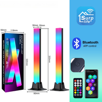 Kit de Luz Ambiental LED Inteligente de 5V con Control por Aplicación y Sincronización Musical, Lámpara de Ambiente para Juegos de PC de Escritorio de 2.5W, para Decoración de Habitaciones, Hogar y Fiestas