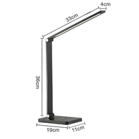 Support de chargeur sans fil moderne, lampe de bureau LED, fonctionne sur batterie, commande tactile intelligente DC, flexible, simple, en aluminium, écologique