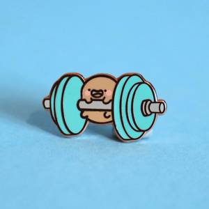 Vente chaude : Épingles en émail de fitness à motifs de dessins animés, Badges personnalisés avec LOGO, Épingles de revers en émail dur plaqué <span class=keywords><strong>or</strong></span> pour vêtements, chapeaux et sacs - Product Image 1