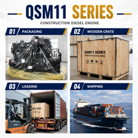 Motor Diésel Cummins Serie QSM11 de 216kW-298kW, Motor de Construcción de 10.8L y 6 Cilindros Turbo para Excavadora y Maquinaria de Minería