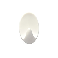 Crochets de porte de salle de bain en plastique ovale blanc crochets de porte auto-adhésifs collants solides et non marquants mur de salon multifonctionnel