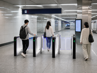 Portillon pivotant OEM personnalisé en acier inoxydable 304 avec lecteur de code QR pour le contrôle d'accès des centres de données