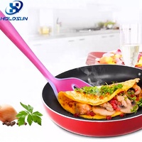 Spatule de cuisine multifonctionnelle en silicone monobloc, résistante à la chaleur, à fentes, motif floral, couleur personnalisable, pour usage domestique et en cuisine