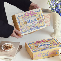 Nouvelle Boîte d'Emballage Rectangulaire Française Style Berlin Crème 2026 pour Biscuits, Bonbons, Gâteaux et Pâtisseries