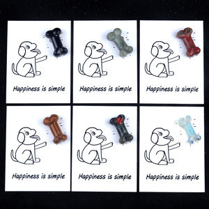 Vente chaude <span class=keywords><strong>carte</strong></span> emballage fait à la main cristal naturel Agate 35mm chien os cristal sculpture améthyste Rose Quartz <span class=keywords><strong>carte</strong></span> décoration - Product Image 5