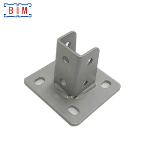 Heavy Duty Powder Coated 5mm Thick Custom-Shaped Steel Base Support <strong>Bracket</strong> For Single Channel - Product Image 3