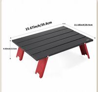 Table de camping pliante en alliage d'aluminium ultralégère et portable pour l'extérieur