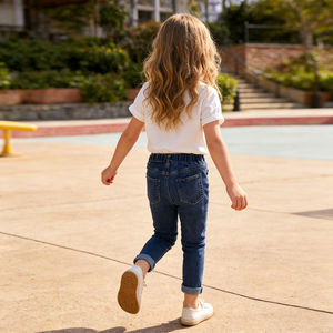 Pantalones Vaqueros Personalizados para Niños, Pantalones Vaqueros Azules para Niñas, Jeans Rotos <span class=keywords><strong>con</strong></span> Bolsillos para Niñas Pequeñas, Jeans para Niños de 10 Años - Product Image 4