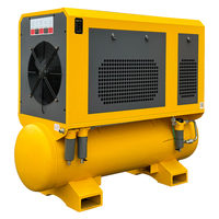 Compresseur d'air rotatif à vis VSD 4-en-1 avec sécheur intégré 10HP/20HP 8 bars, pompe à air Baosi, PLC 380V, refroidi par air, lubrifié