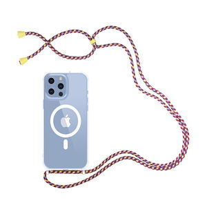 Étui à sangle compatible avec la bandoulière magnétique Lanière de cou détachable Lanière magnétique transparente Étui de téléphone pour <span class=keywords><strong>iPhone</strong></span> 16 15 - Product Image 2