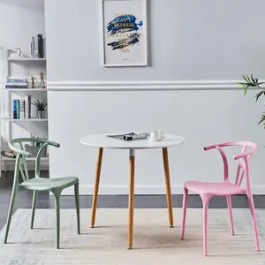 Huihong Nordic Plastic Stoelen Moderne Sillas De Comedor Chaise Plastique Cadeira De Jantar Eetkamerstoel Set