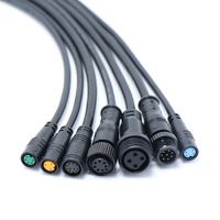 Tahan air PVC tembaga Core 2/3/4/5/6 Pin adaptor kabel Harness optik tampilan Bafang untuk Ebike/suku cadang sepeda motor 1m 220V