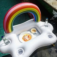 Wholesale Red Inflatable Plastic Pool Floating Cup Holder Chair