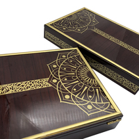 Boîte de jour à Logo personnalisé, décor customisé, boîtes de Date pour le Ramadan, finition carrée, fruits secs, emballage de chocolat, boîte cadeau en bois