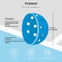 Vente directe usine de balles de tennis 26 trous bicolores en TPE élastique résistant à l'usure 74MM 25g avec logo personnalisable