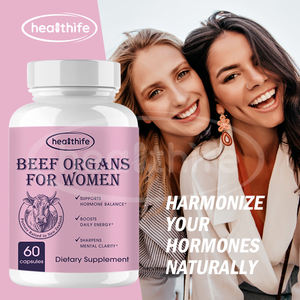Complément alimentaire à base d'organes de bœuf pour femmes : foie, reins, cœur, ovaires, utérus, trompes de Fallope en capsules pour l'énergie, l'immunité, la santé de l'intestin et de la peau - Product Image 4