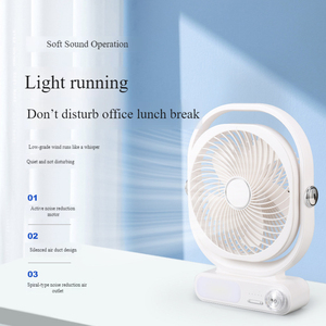 Quạt bàn chạy bằng pin di động với màn hình kỹ thuật số im lặng, thích hợp cho văn phòng, phòng ngủ, nhà bếp, nhà và sử dụng ngoài trời. - Product Image 2