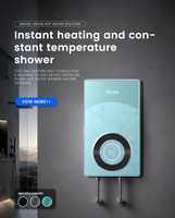 Calentador de Agua Eléctrico Instantáneo sin Tanque de 12.5KW con Elemento Calefactor de Aluminio, Pantalla Táctil LED, Plástico ABS, para Uso Doméstico y Hotelero, Alemán