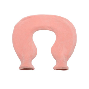 Christmas knitted long <b>hot</b> <b>water</b> <b>bottle</b>, export style, solid color plush fabric cover, rubber <b>hot</b> <b>water</b> <b>bottle</b>, U-shaped <b>neck</b> - Product Image 4