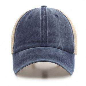 Vintage Washed Distressed Baseball Hat High Back Trucker Mesh <b>Cap</b> for <b>Women</b> Promotion Gift - Product Image 3
