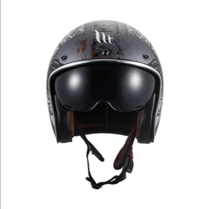 Casque modulaire demi-face vintage MT Helmets Cruiser CE/ABS 4 saisons à dégagement rapide en cuir rétro, neuf, directement de l'usine - Product Image 5