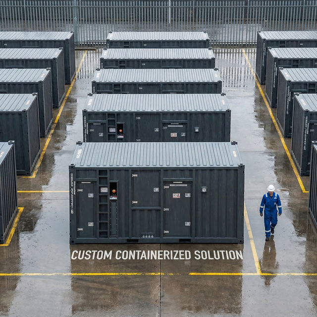Container Silent Diesel Generator with Auto Start Exhaust System Compact Design Heavy Duty Performance for Industrial Use Kuwait