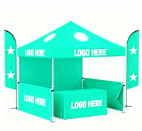 Tentes de réception promotionnelles personnalisées avec logo 10x20 pieds, robustes et résistantes, imperméables, pliables, pour stands de salons professionnels en intérieur/extérieur