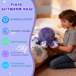Peluche di Polpo Demoniaco Personalizzabile di Alta Qualità, Animali di Peluche a Forma di Medusa, Regali Abbracciabili per Compleanno, Natale, <span class=keywords><strong>Halloween</strong></span> - Product Image 4