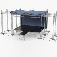 Escenario Móvil de Aleación de Aluminio, Adecuado para Bodas y Fiestas, con Torre de Sonido Integrada y Sistema de Sonido Line Array