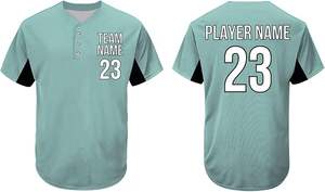 Tontons Usine Personnalisé Votre Nom Numéro Logo Transfert De Chaleur Imprimé Respirant Plus La Taille Adulte Sublimé Bouton Baseball Maillots - Product Image 1