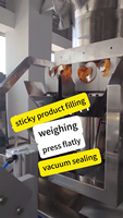 Automatische VFFS dubbele auger vacuümverpakkingsmachine voor kleverige voedingsmiddelen, fruit, rauw vlees, groentepellets, gehakt, dierenvoer
